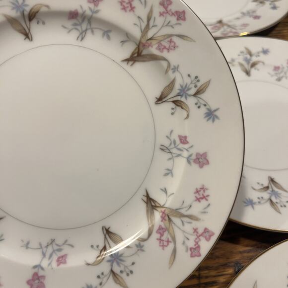 10 Vintage MEITO LUCILLE Salad Plates 1960s Japan Floral PRISTINE EXCELLENT Disc - Picture 13 of 15